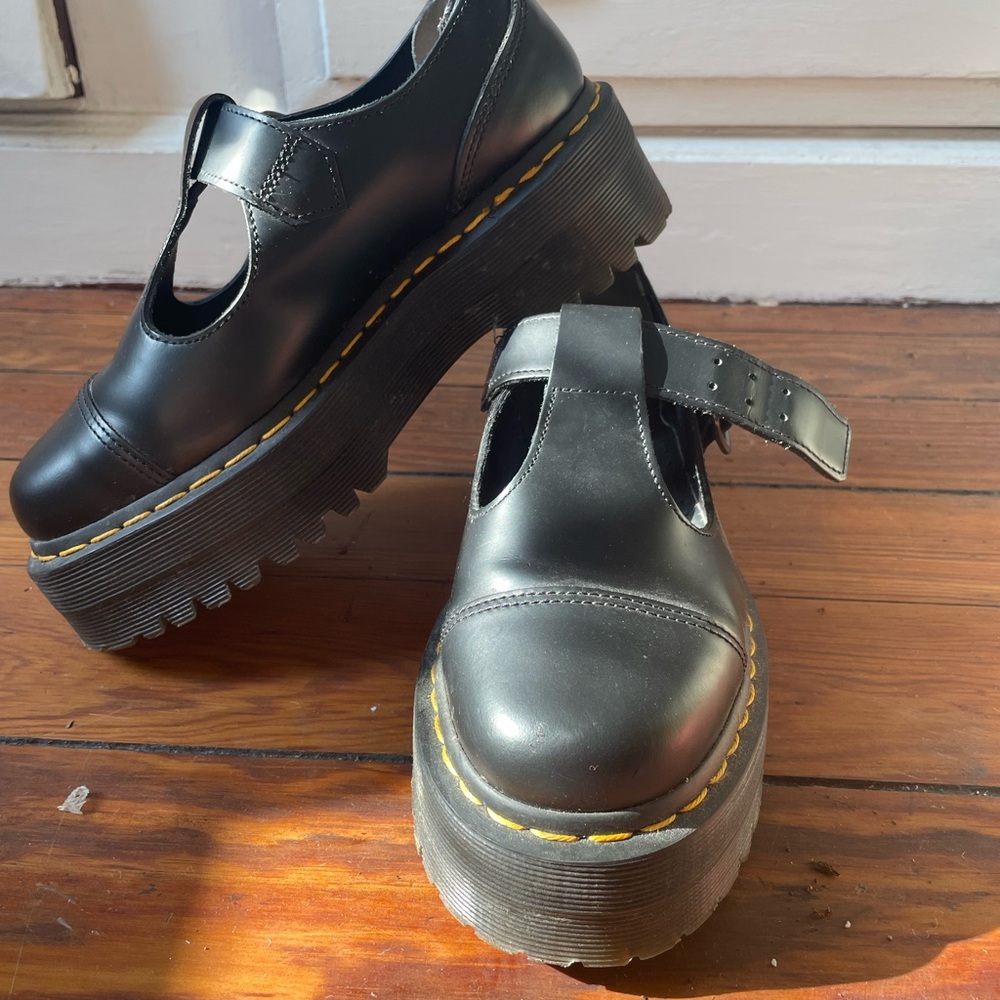 Dr. Martens Black Platform Mary Janes